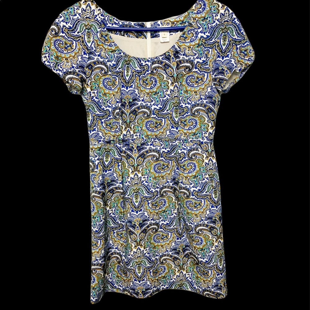 J. Crew Peacock Paisley Print Sheath Dress size 6